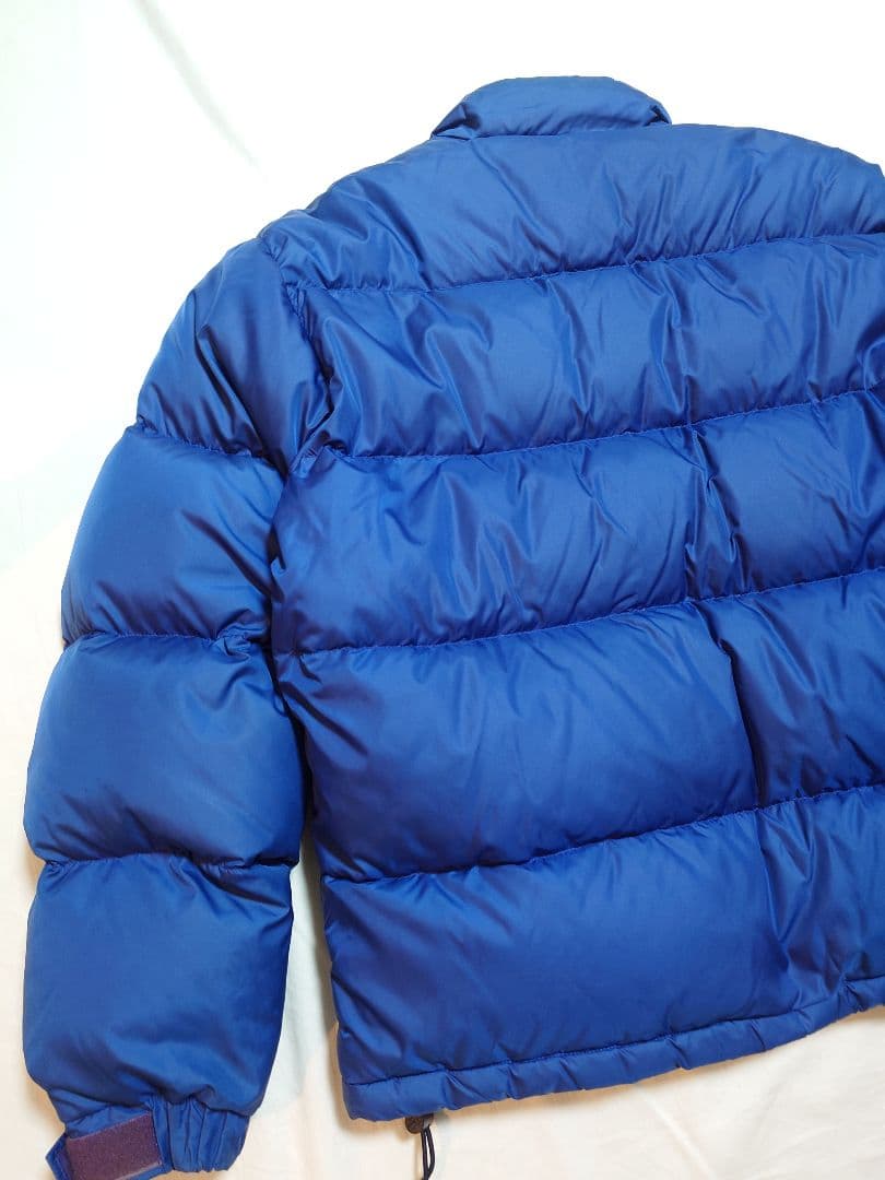 90s エルエルビーン　LLBean 青 ダウンジャケット 刺繍ロゴ