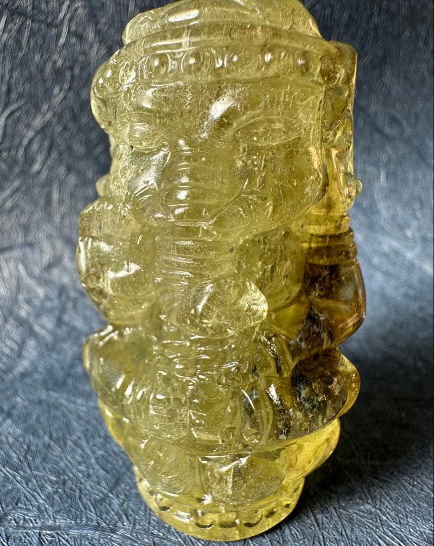 【激レア　新品】リビアングラス　ガネーシャ　ブラックリビアン　置物