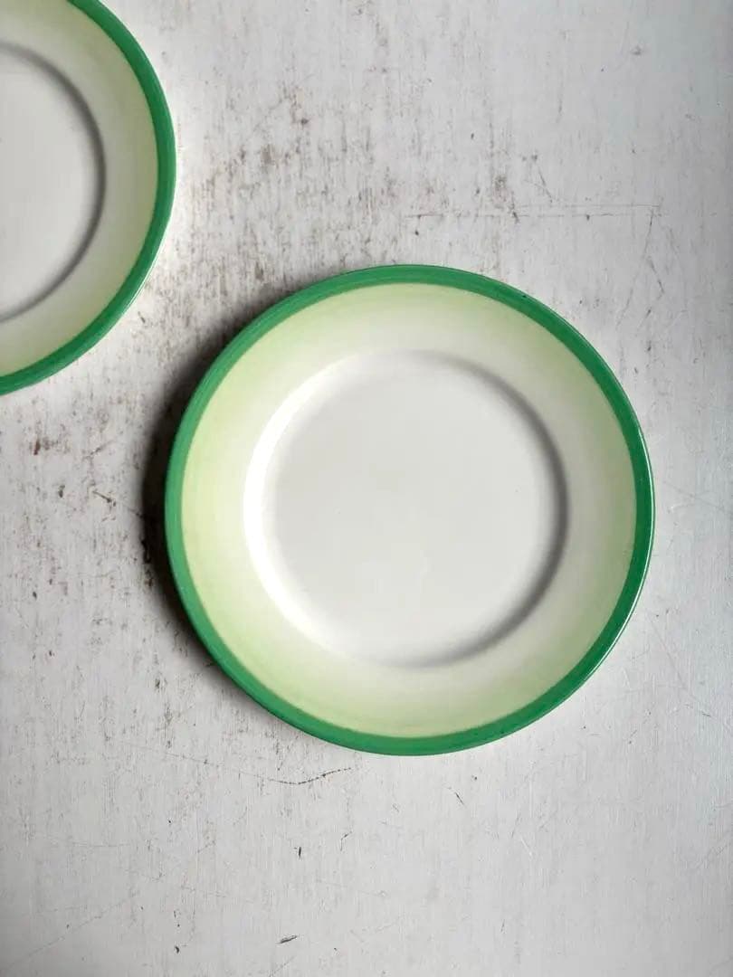 839 英国アンティーク Shelley シェリー プレート皿 2枚組 約18㎝