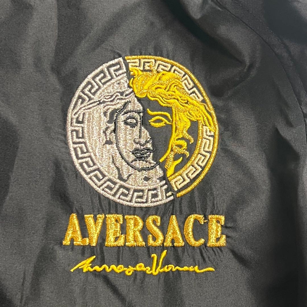 A.VERSACE ヴェルサーチナイロン セットアップ メデューサ 刺繍 上下L