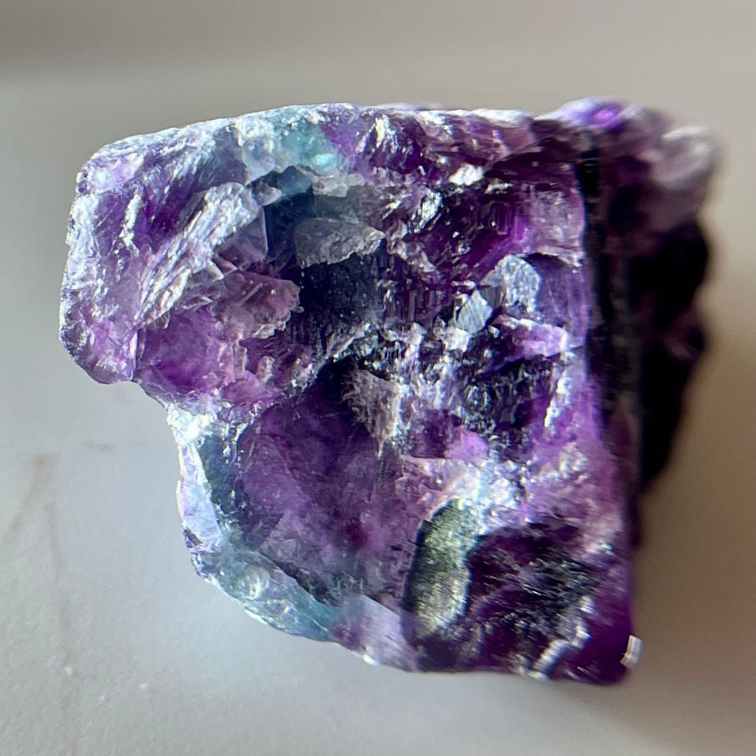 バイカラー フローライト 115.7ct 原石 パープル ブルー 鉱物 天然石