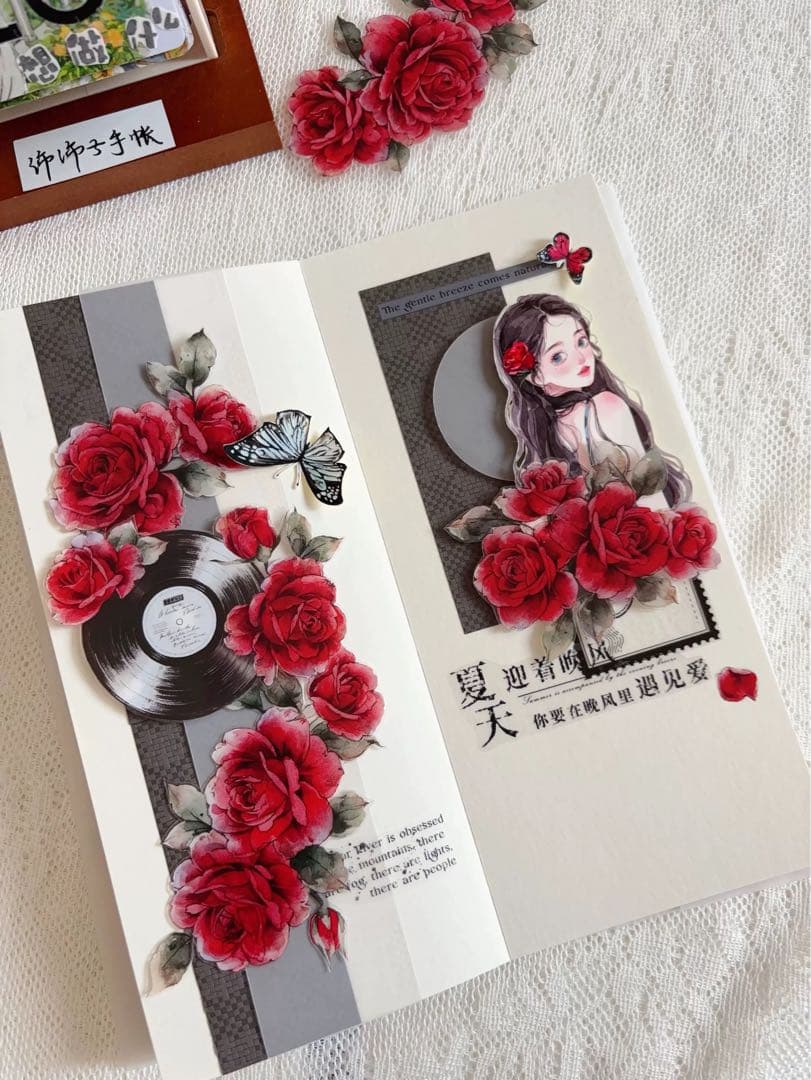 ⭐️SALE⭐️壹洱原创《旧日红笺》海外マスキングテープ　マステ 【2564】