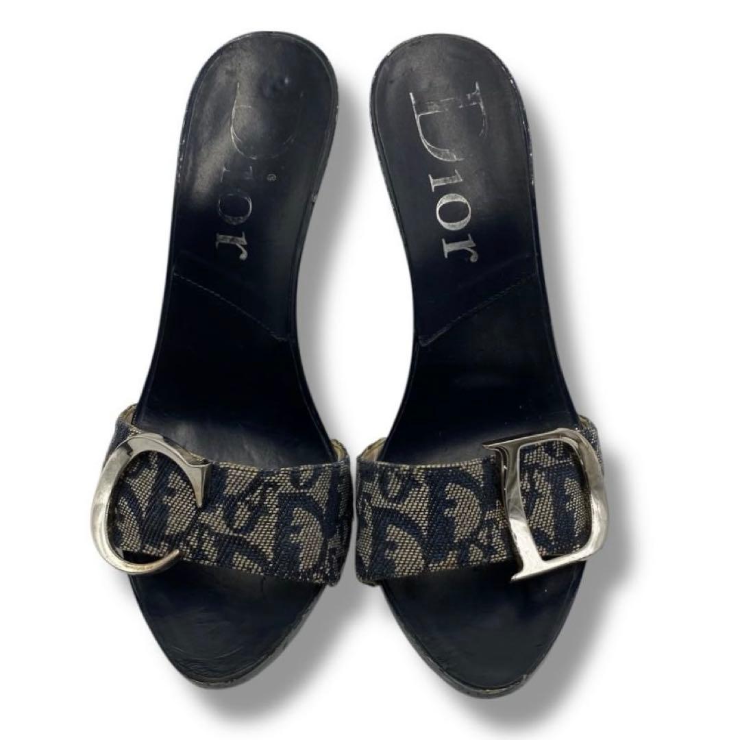 良品 Dior トロッター ロゴ Vintage サンダル ミュール Y2K