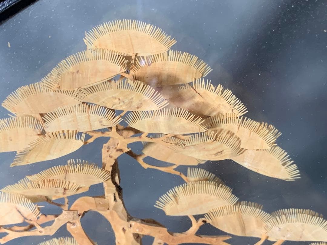 母のお茶道具の仲間たち　中国一刀彫　幅230x奥70xH230