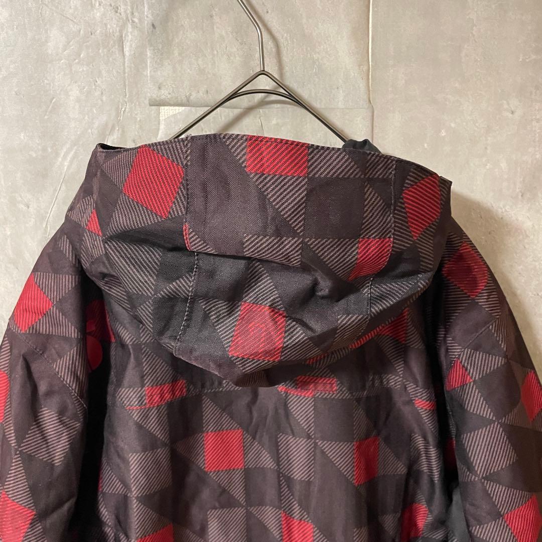 BURTONバートンスキージャケットスノーボードウェアパーカーフード黒ブラック赤