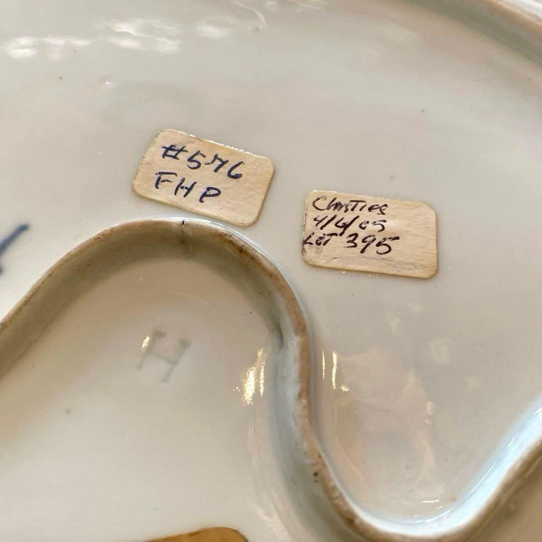 【アンティークマイセン】18世紀／楕円皿 トレイ「カマイユ／印象主義の薔薇」