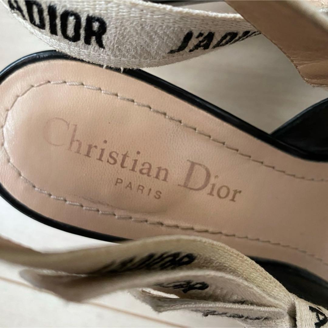 Christian Dior スリングバックパンプス ブラック 36.5