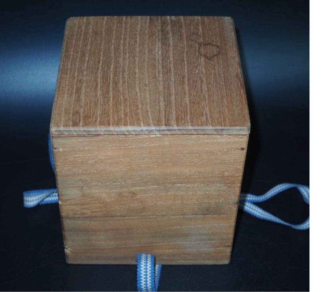 送料無料　江戸時代後期　九谷焼『角福』銘　獅子紐六角香炉　本物保証　木箱