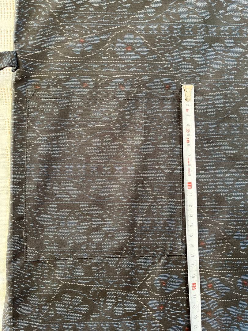 マダムy♡大島紬　作務衣　着物リメイクファッション小花模様　お洒落上衣