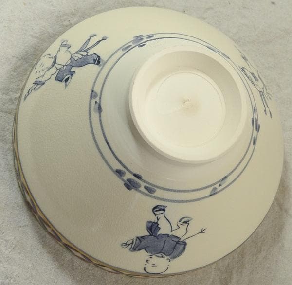 数茶盌 独楽型 七宝 唐子遊び 橋本永豊 茶碗 10個【未使用】