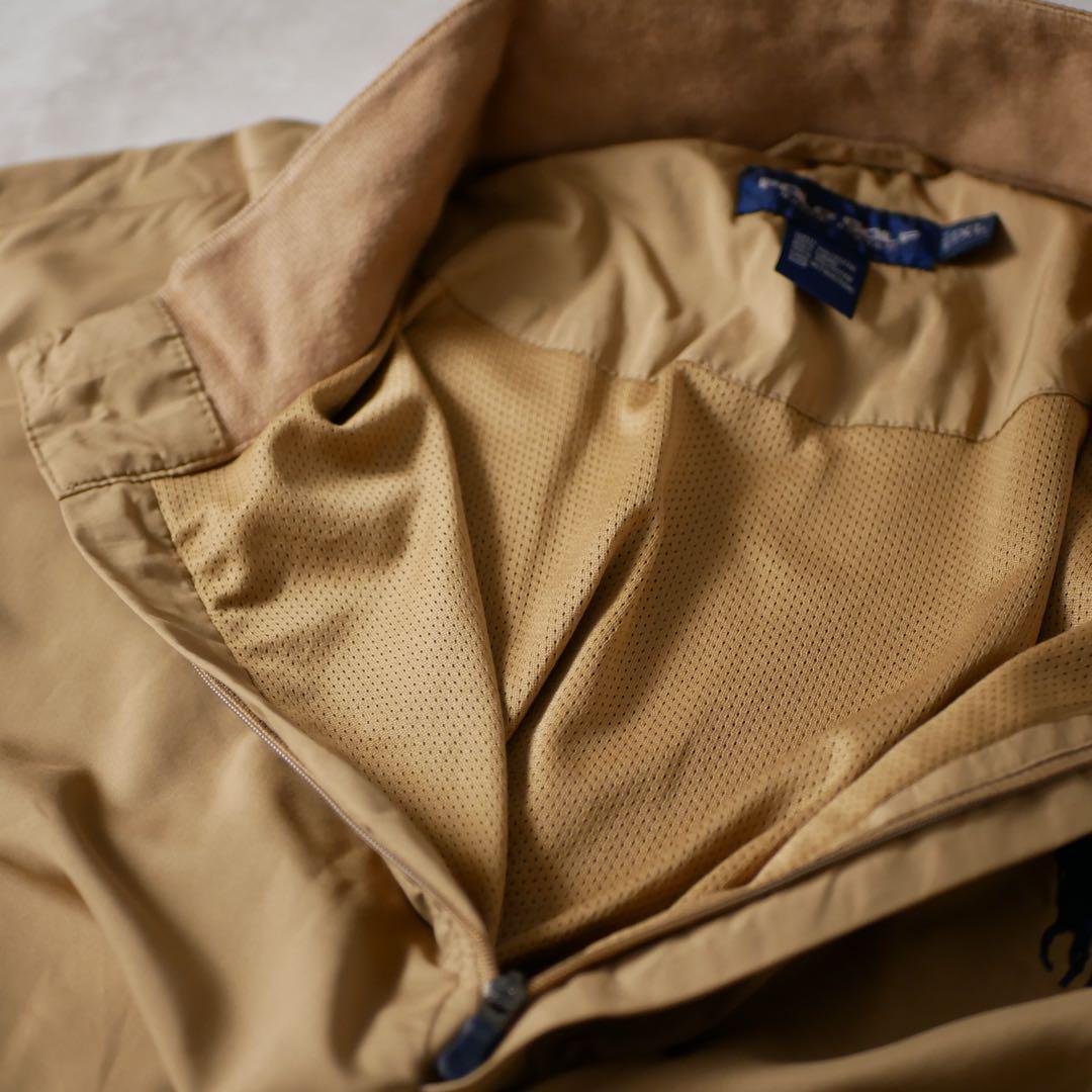 90s POLO GOLFポロゴルフXLハーフジップラルフローレンベージュ