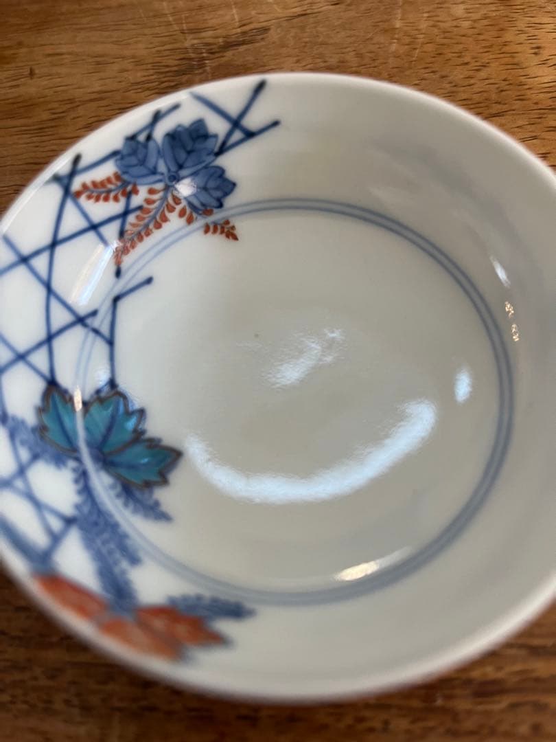 人間国宝　酒井田柿右衛門　13代　桐錦絵　豆皿　小鉢