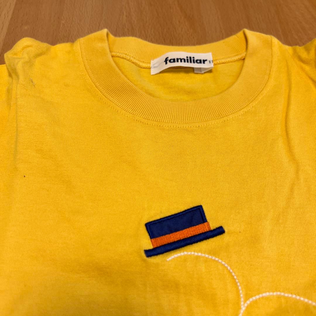 familiar クジラチェック柄Tシャツハーフパンツ帽子セット　110cm