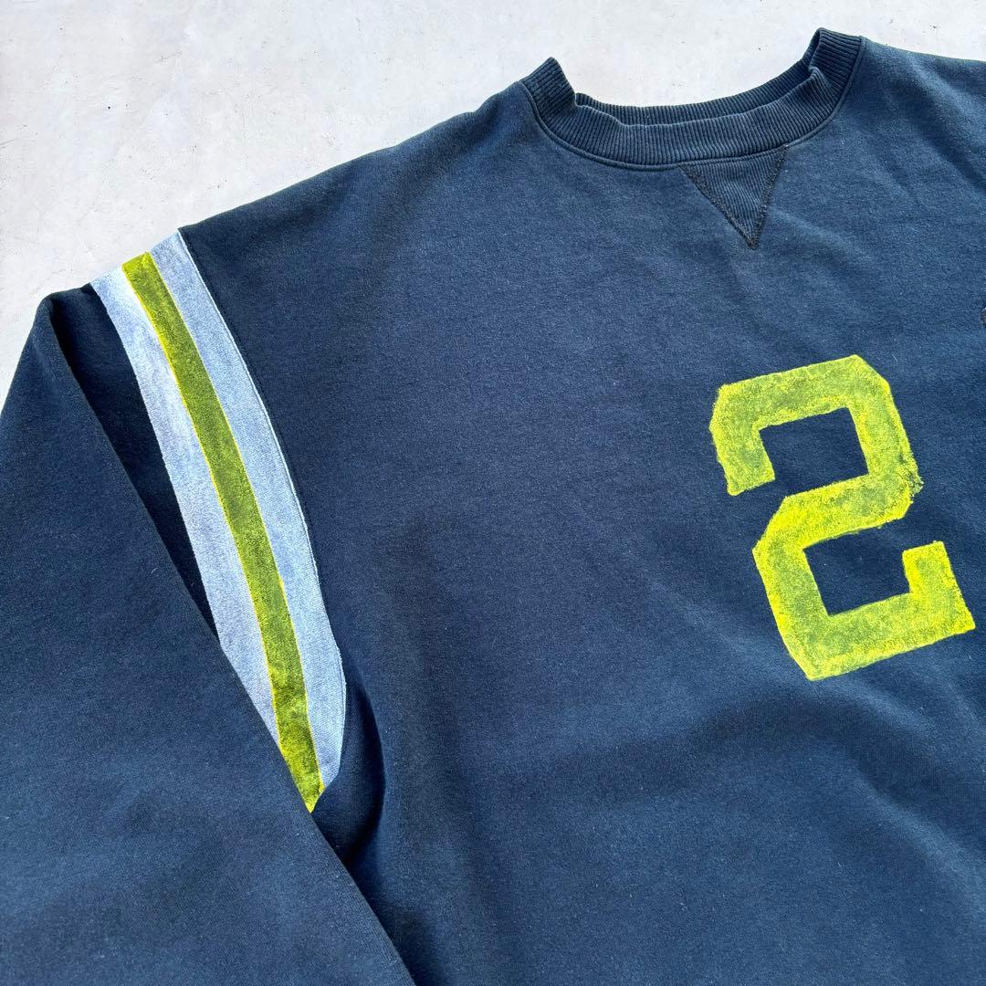 チャンピオン ペイント加工 スウェット ナンバリング 黒 ブラック 常田大希