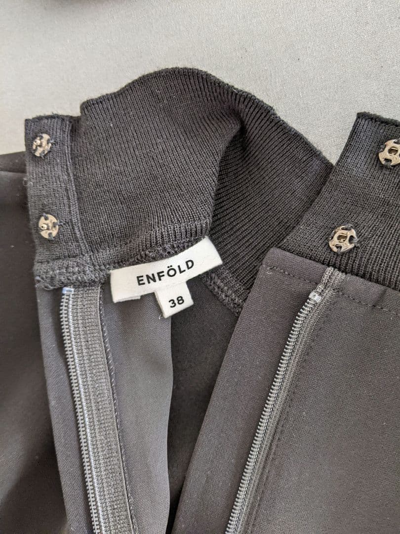 ENFOLD/エンフォルド　DOUBLECLOTH リブブラウス　ドゥーズィエム