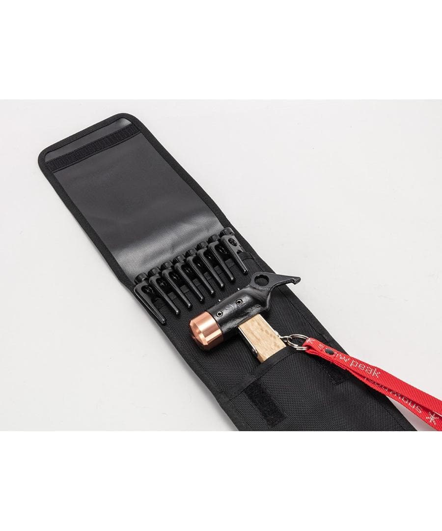 スチールペグ６本＋ハンマーPro.S＋ペグハンマーケース　3点セット