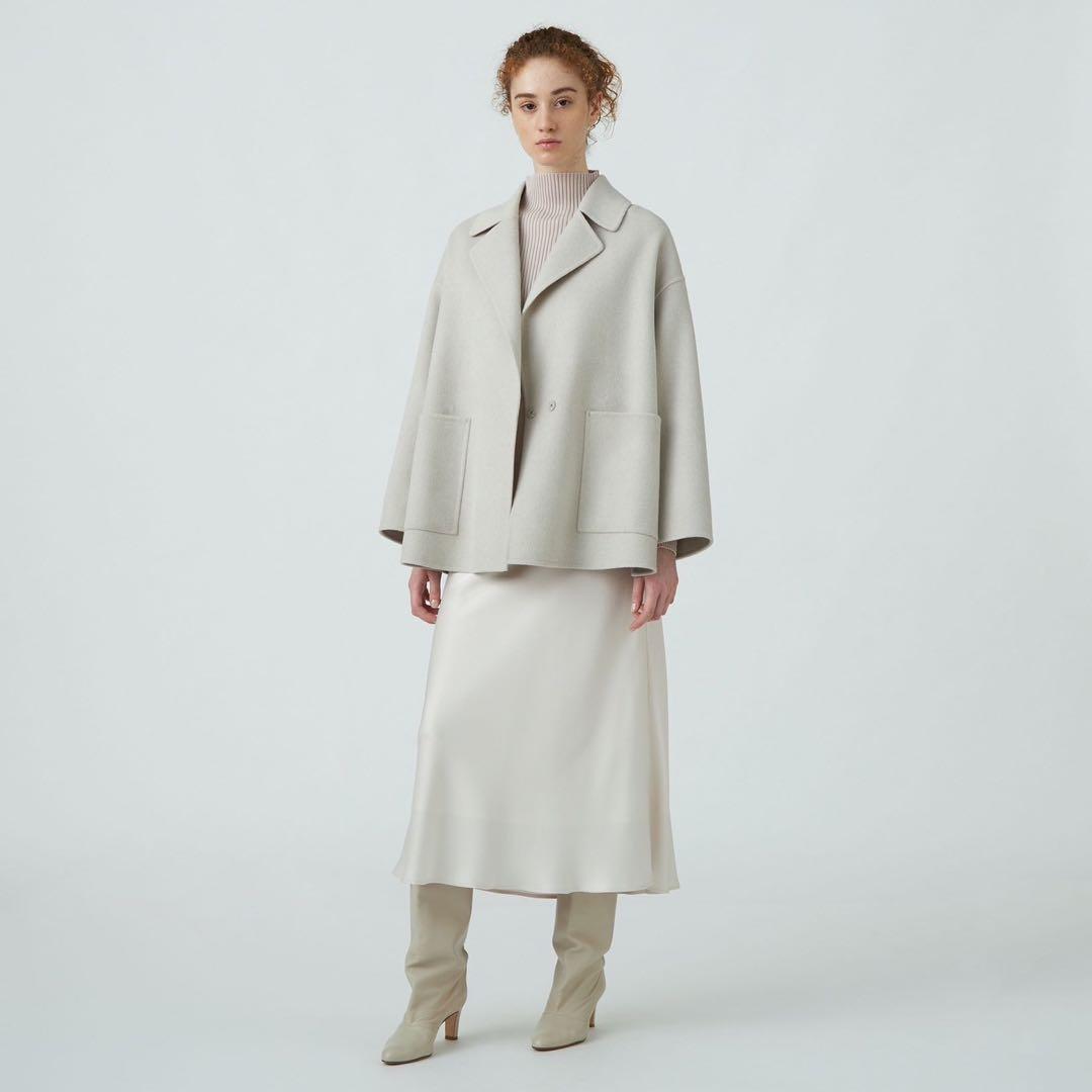 【美品】ballsey ウールショートコートベージュ34(クリーニング済)