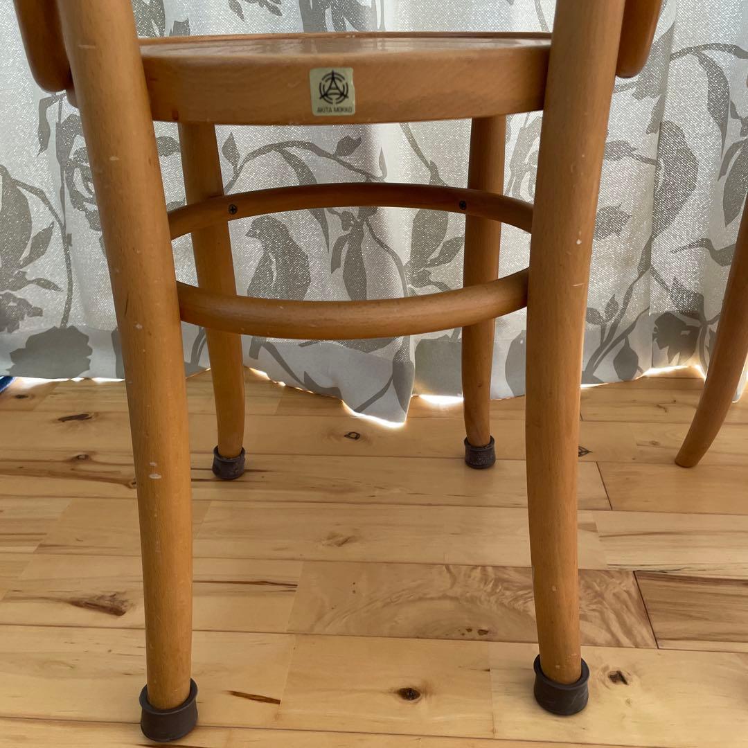 秋田木工 ベントウッドチェア 曲木 椅子 ダイニングチェア　2脚