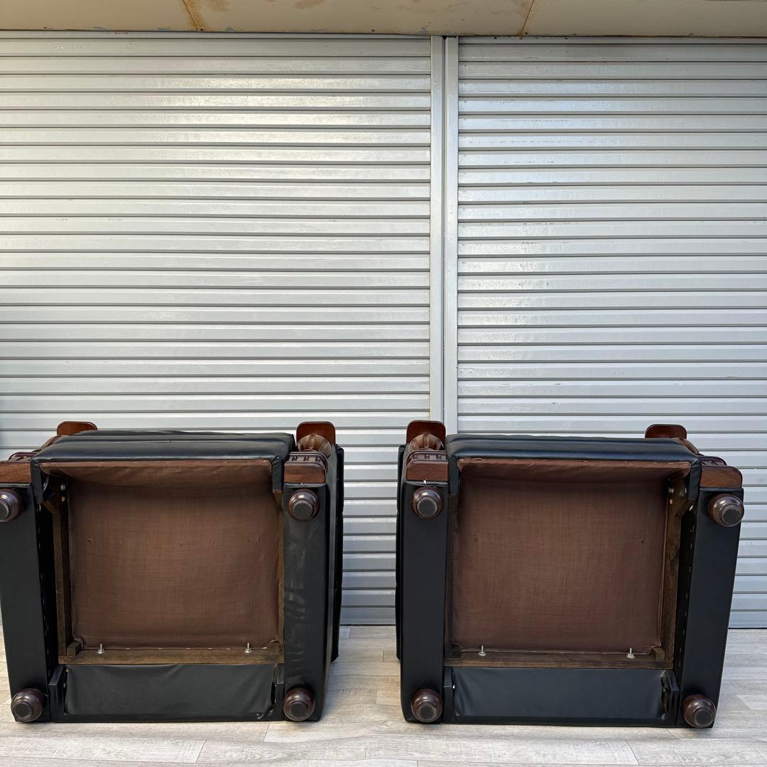 オールドカリモクFURNITURE 1人掛け　ソファ　シングルソファ　2脚