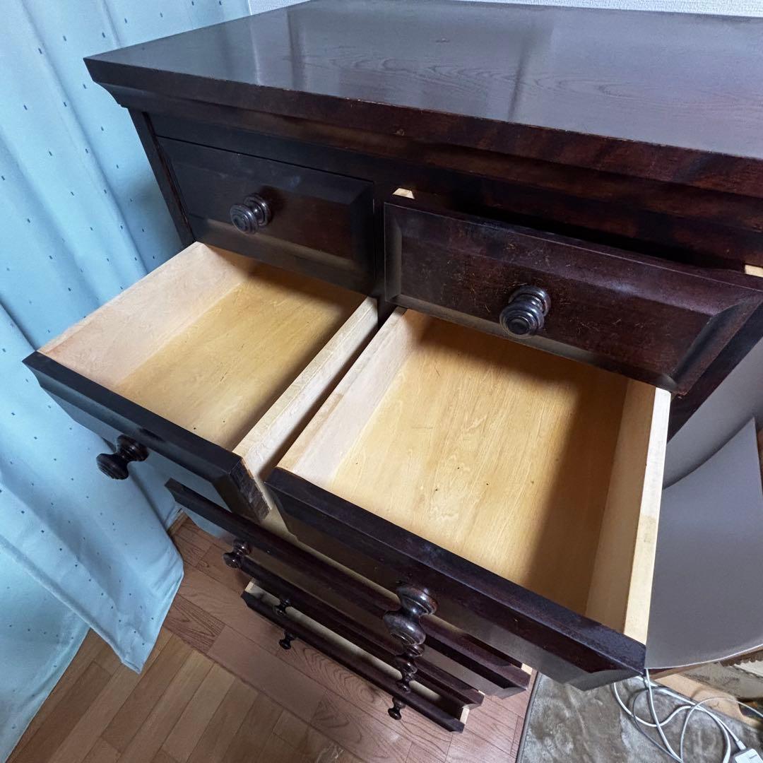 北海道民芸家具 整理タンス 7段9杯 ハイチェスト 整理箪笥 引き出し