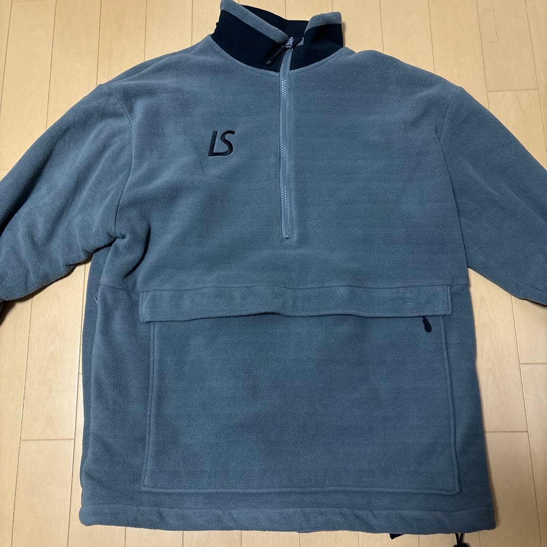 LS ハーフジップ フリースウェア グレー