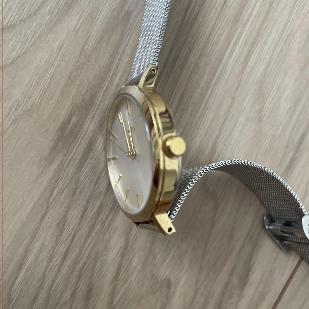 更に値下げ中 ete 腕時計シルバー（ゴールド羅針盤）