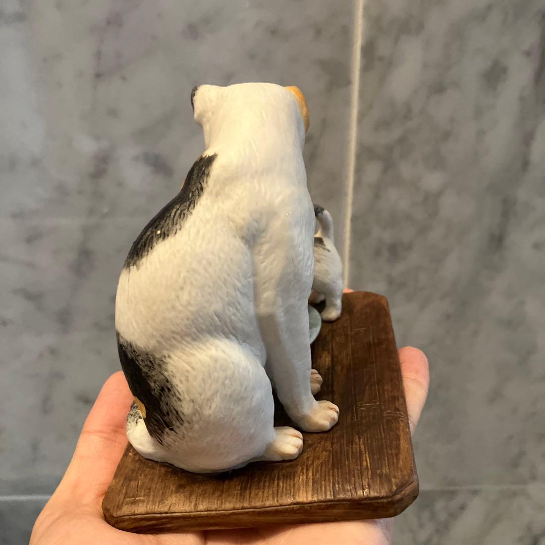 アメリカ80年代アイリーンスペンサーデザイン　仲睦まじい親子猫の陶器