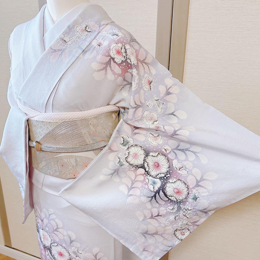 新品　正絹　訪問着　フルセット　裄68 卒業式　入学式　M L