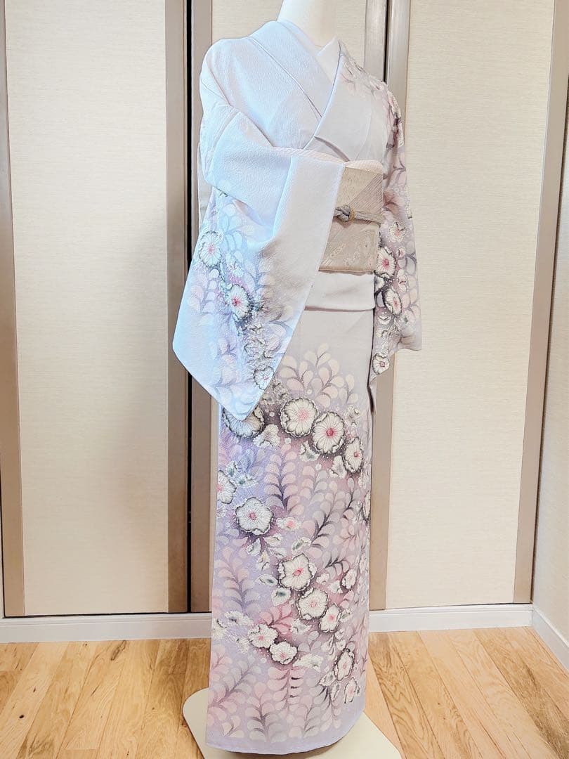新品　正絹　訪問着　フルセット　裄68 卒業式　入学式　M L