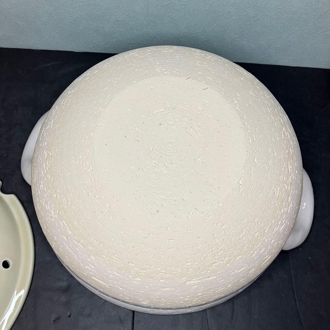 長谷園　ヘルシー蒸し鍋　大　土鍋　直径約30㎝　伊賀焼　未使用品