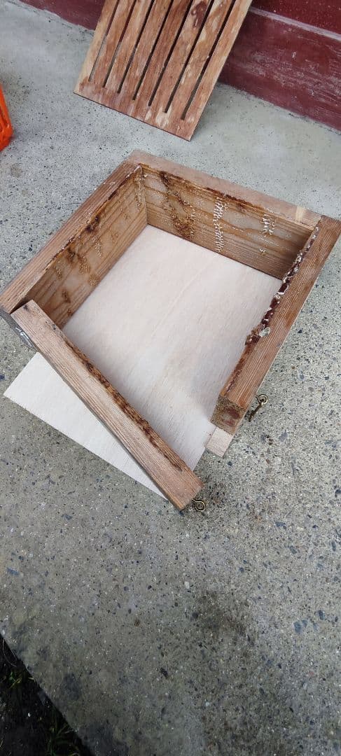 日本蜜蜂中古巣箱　分蜂捕獲セット　ミツロウ