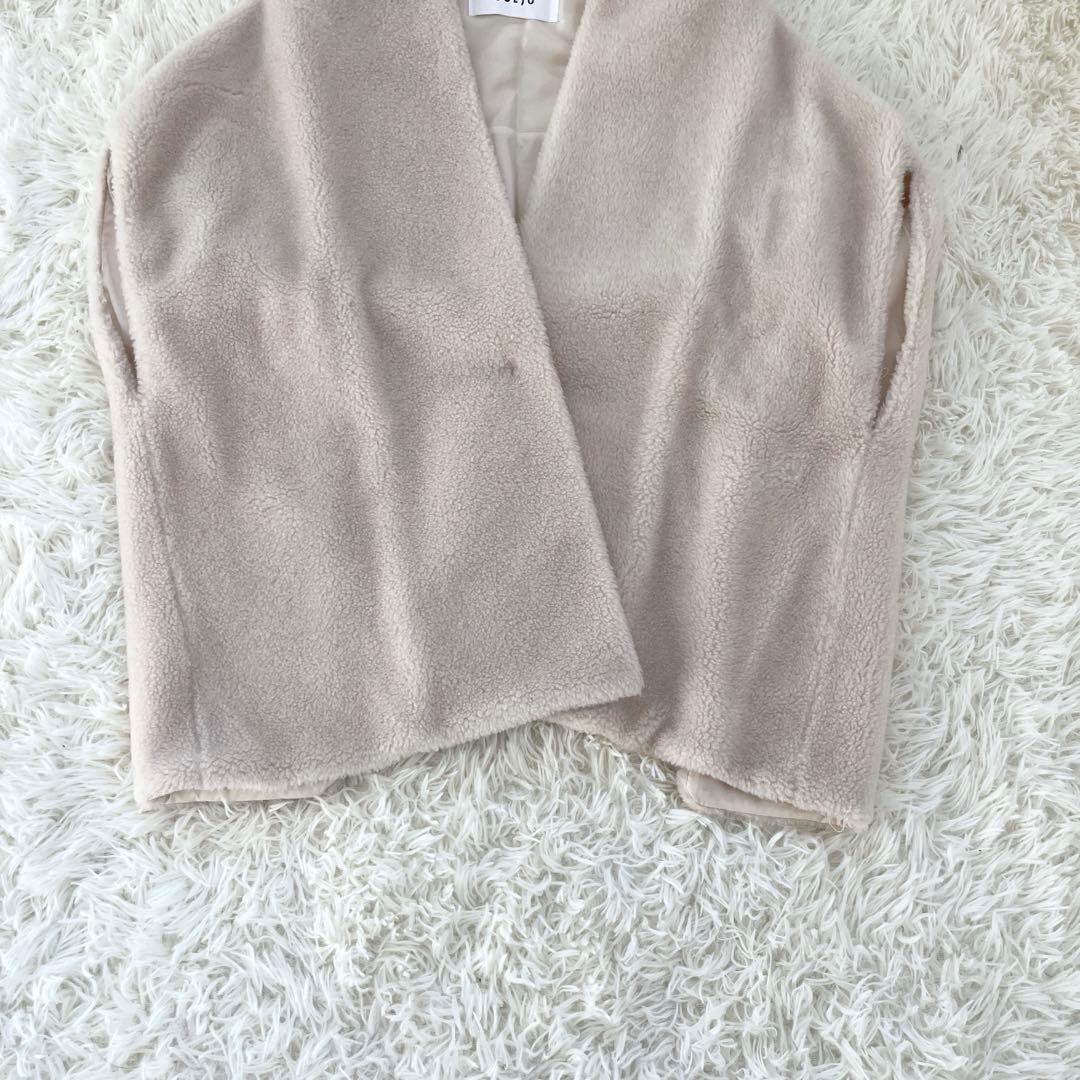 SOÉJU ソージュ　ウールボアケープ　アイボリー　大草直子