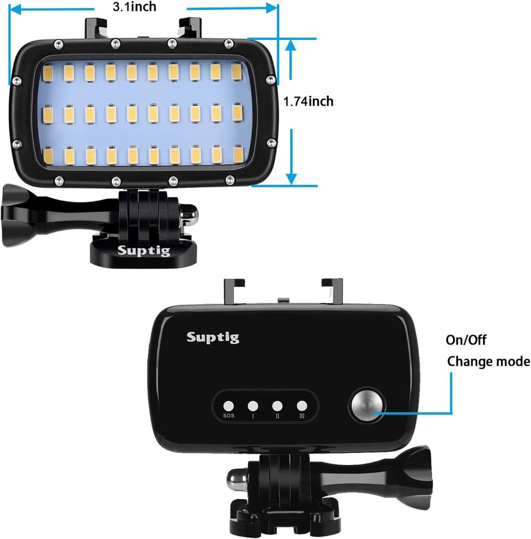 30 LEDビデオライト 防水ライト 使用可能カメラ多数 深海撮影対応 上質素材
