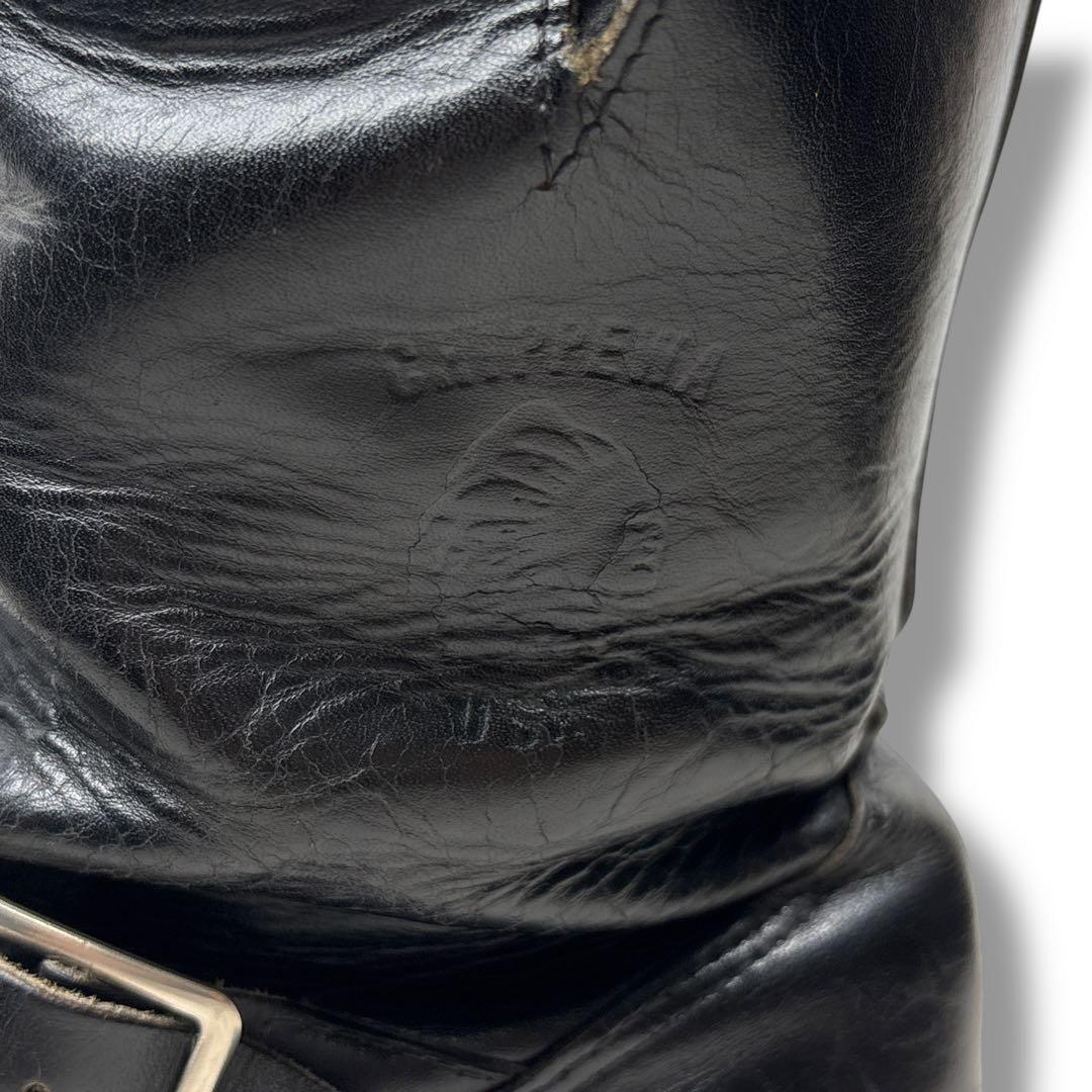 90's■Chippewa【27.0】エンジニアブーツ ブラック 黒 廃盤モデル