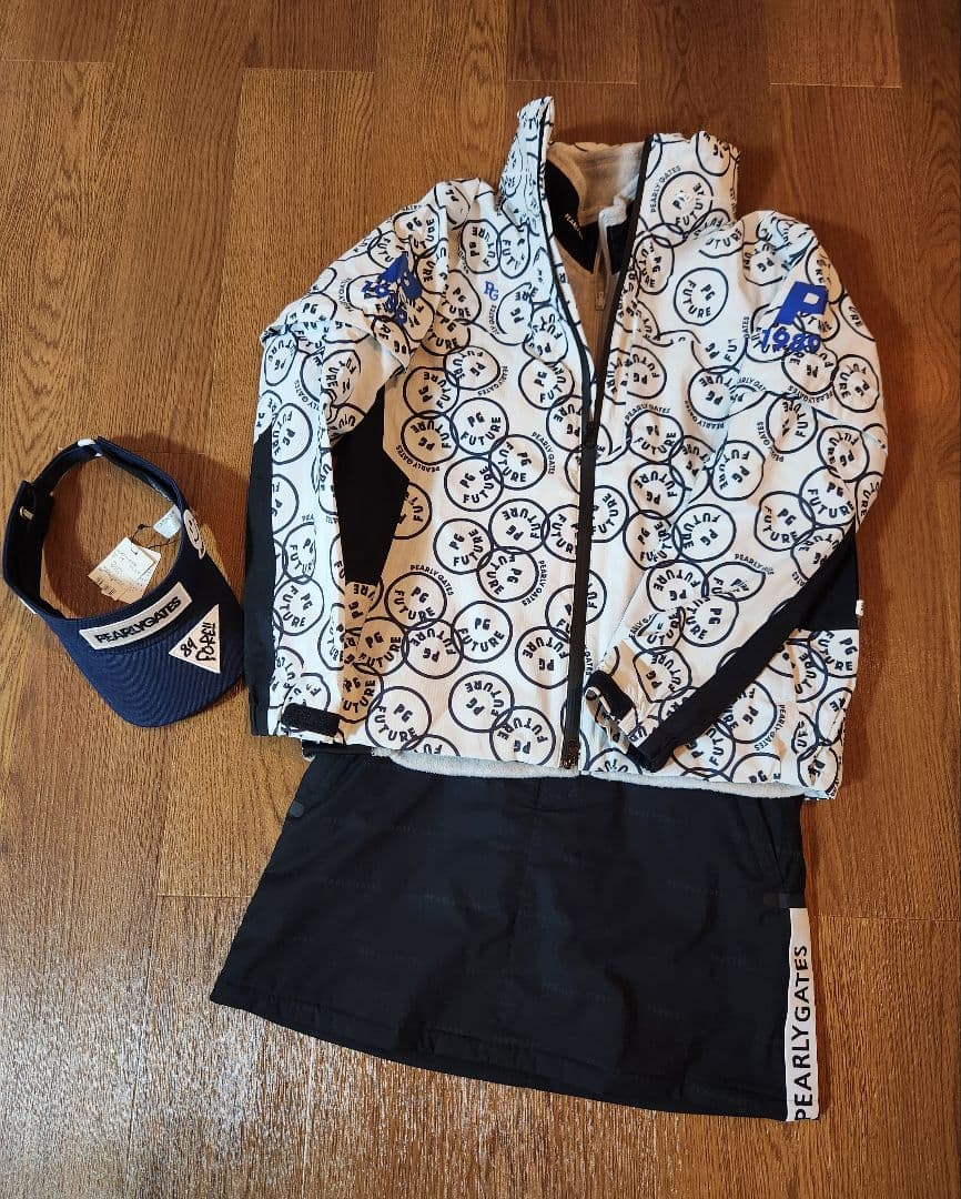 【超美品】PEARLY GATES ダークネイビー 中綿スカート