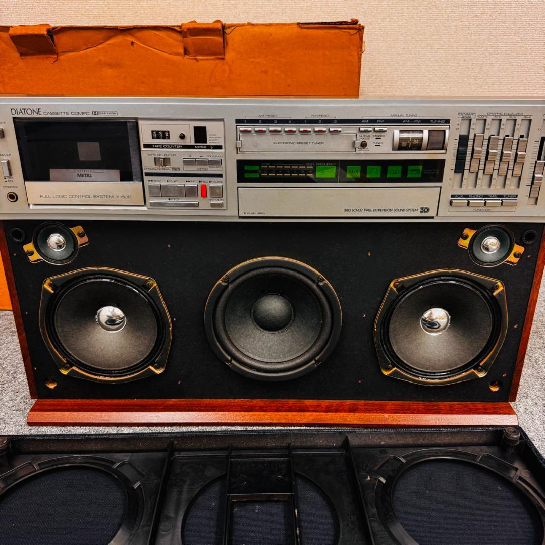 DIATONE Y-500 大型ラジカセ 三菱電機 通電OK レトロ 箱付き