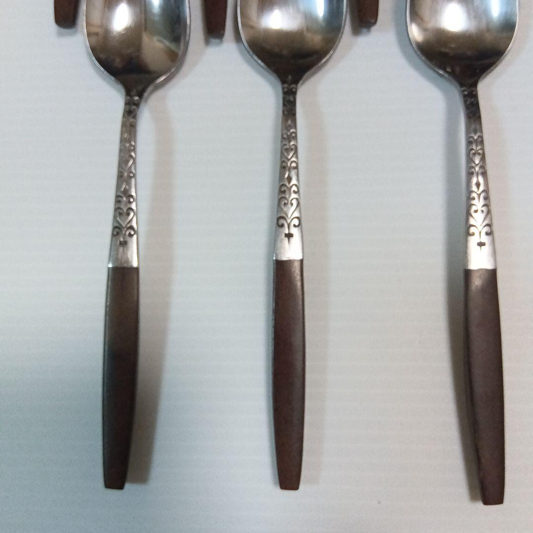 ミッドセンチュリー　カトラリー　フォーク/ ナイフ／スプーン２種　３セット12本