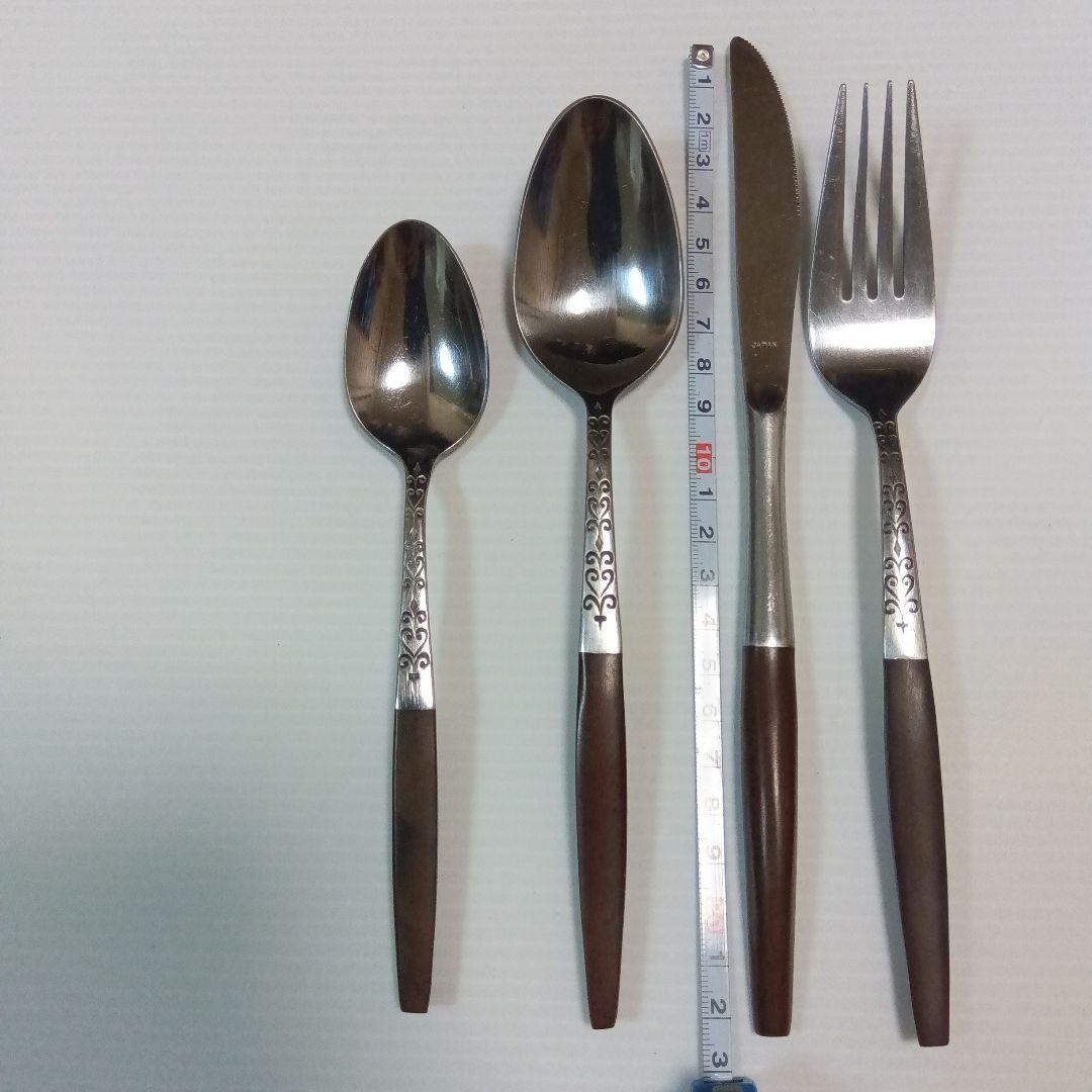 ミッドセンチュリー　カトラリー　フォーク/ ナイフ／スプーン２種　３セット12本