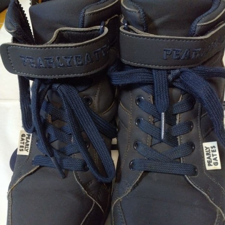 ⭐お買い得２点⭐美品⭐⭐パーリーゲイツ⭐⭐ハイカットシューズ⭐濃紺⭐24.5⭐