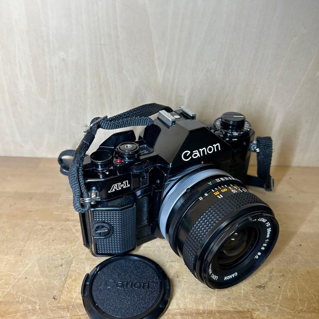 Canon A-1+FD 28mm f2.8 S.C 鳴きなし　完動美品