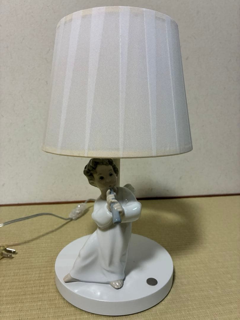 【リヤドロ】笛を吹く天使　ライトスタンド