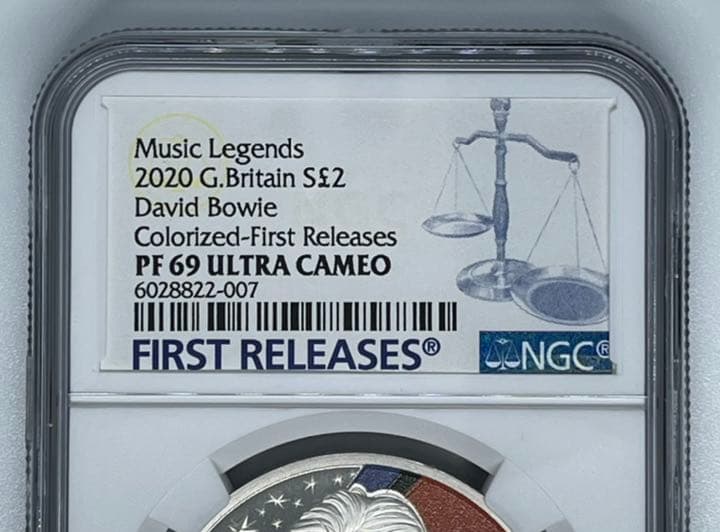【高鑑定】2020年 デヴィッド ボウイ 銀貨 デビット  イギリス