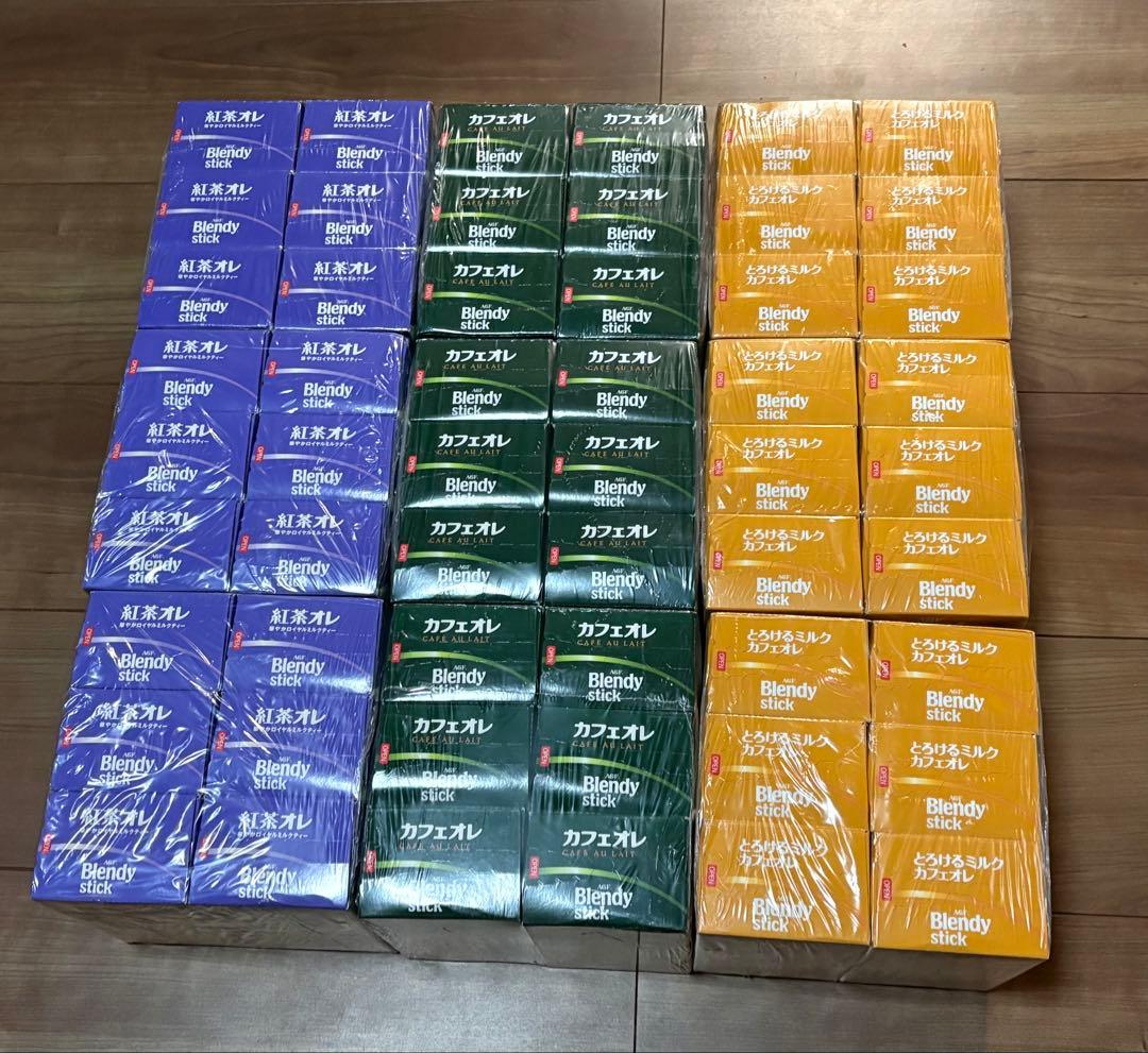 ブレンディスティック カフェオレ、ミルクカフェオレ、紅茶オレ　3種432本セット