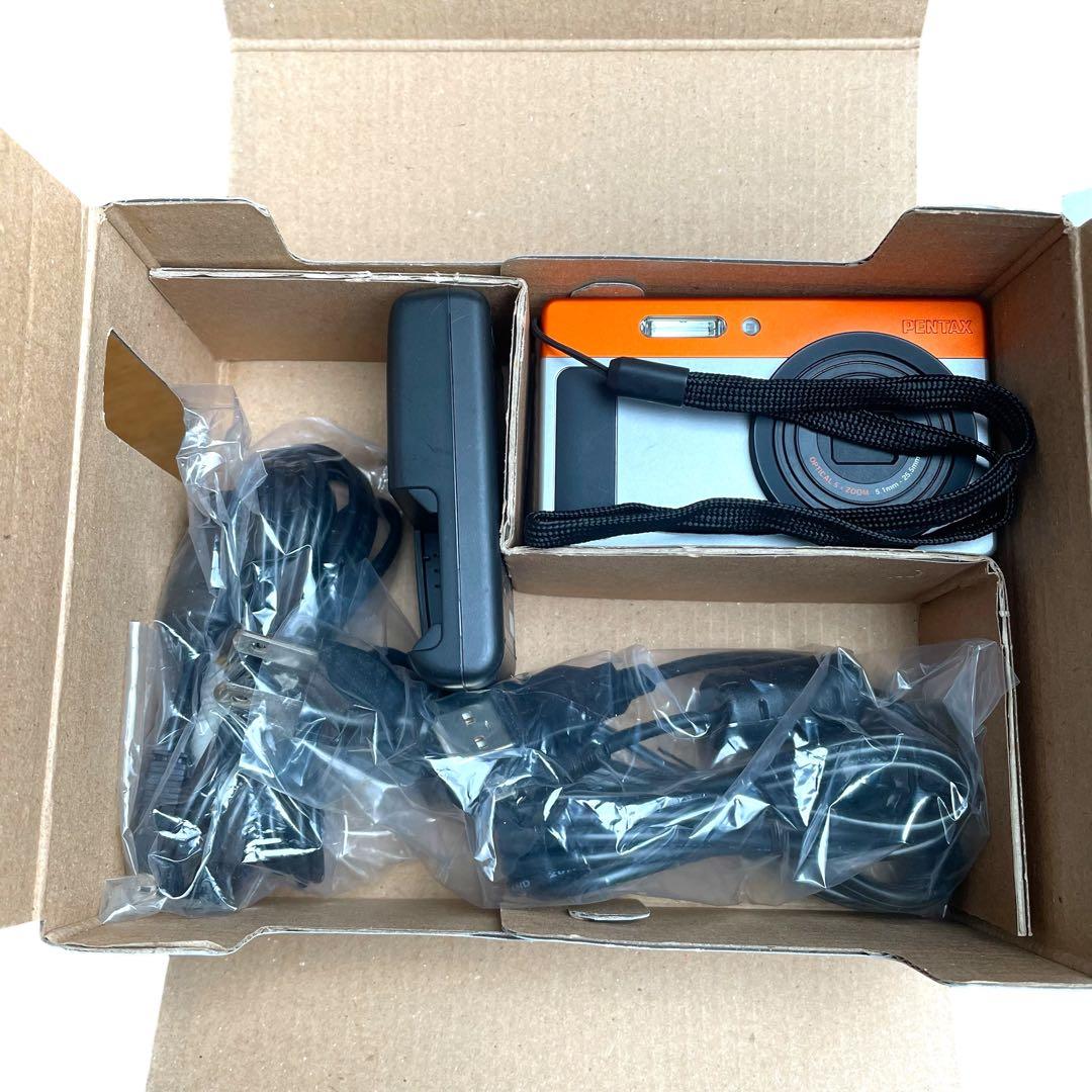 【訳アリ大特価】PENTAX Optio H90 オレンジ×シルバー コンデジ