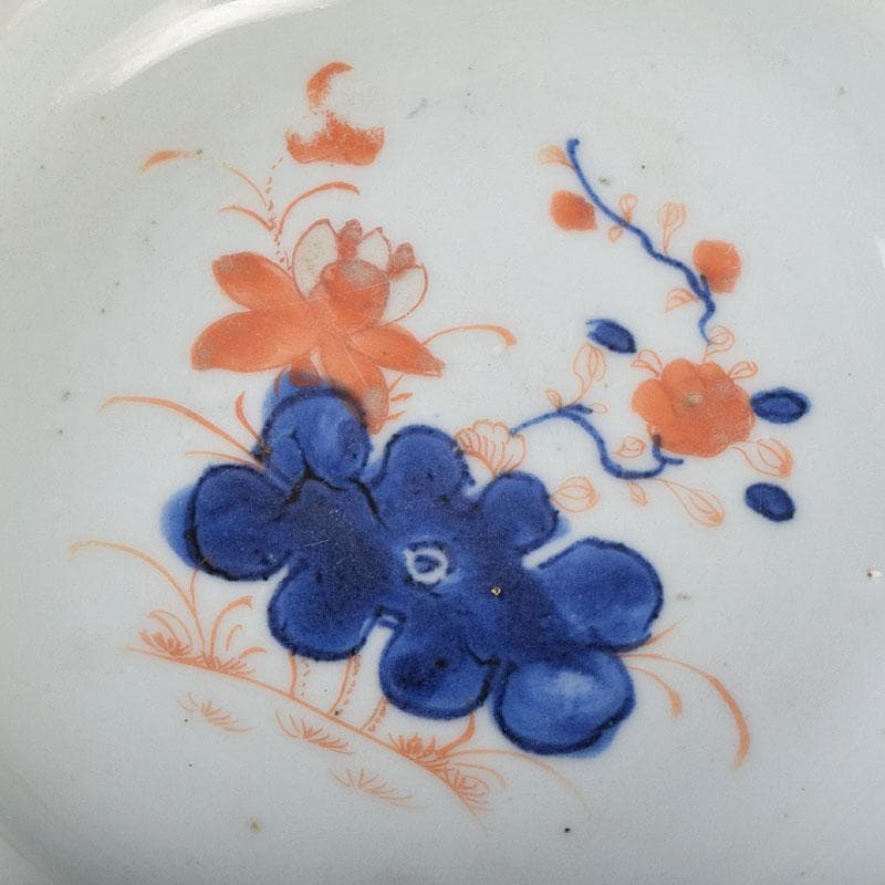 中国　天啓赤絵　花文七寸皿　M　R8969