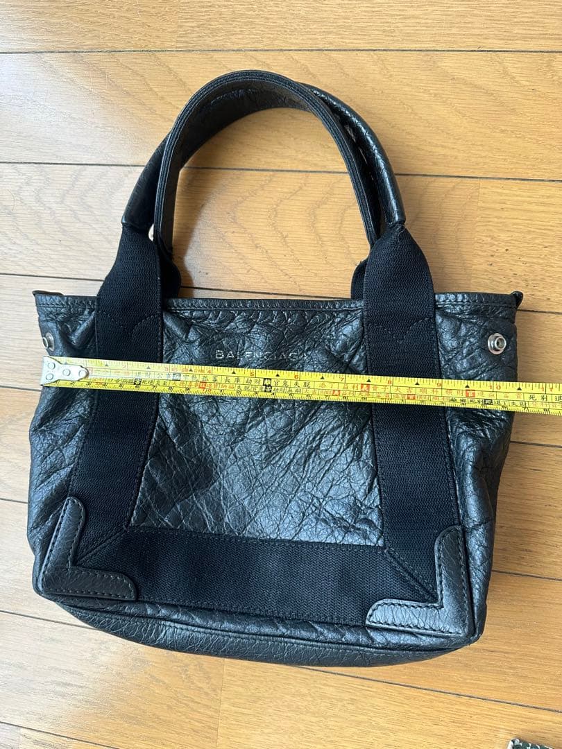 バレンシアガ　BALENCIAGA　ハンドバッグ　カバスS　レザー　ブラック