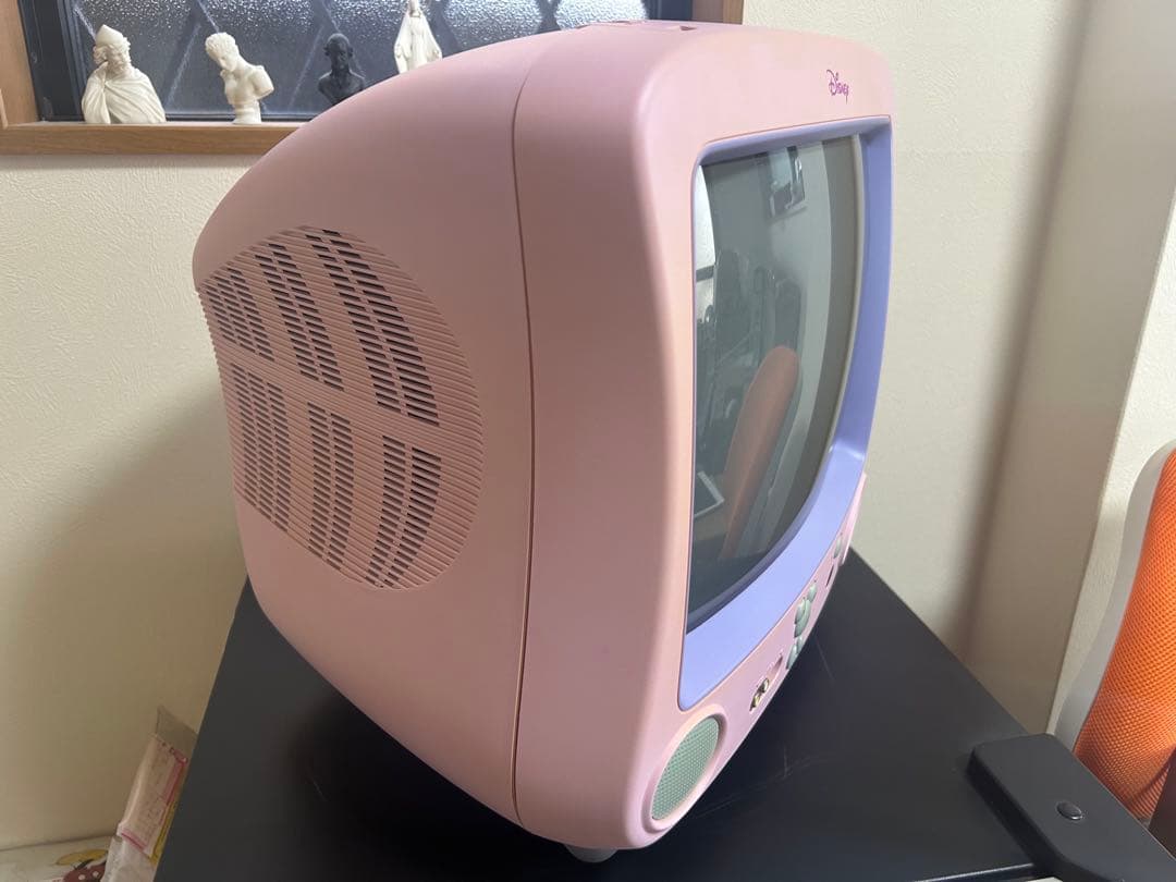 Disney ピンク CRTテレビ+DVDプレーヤー