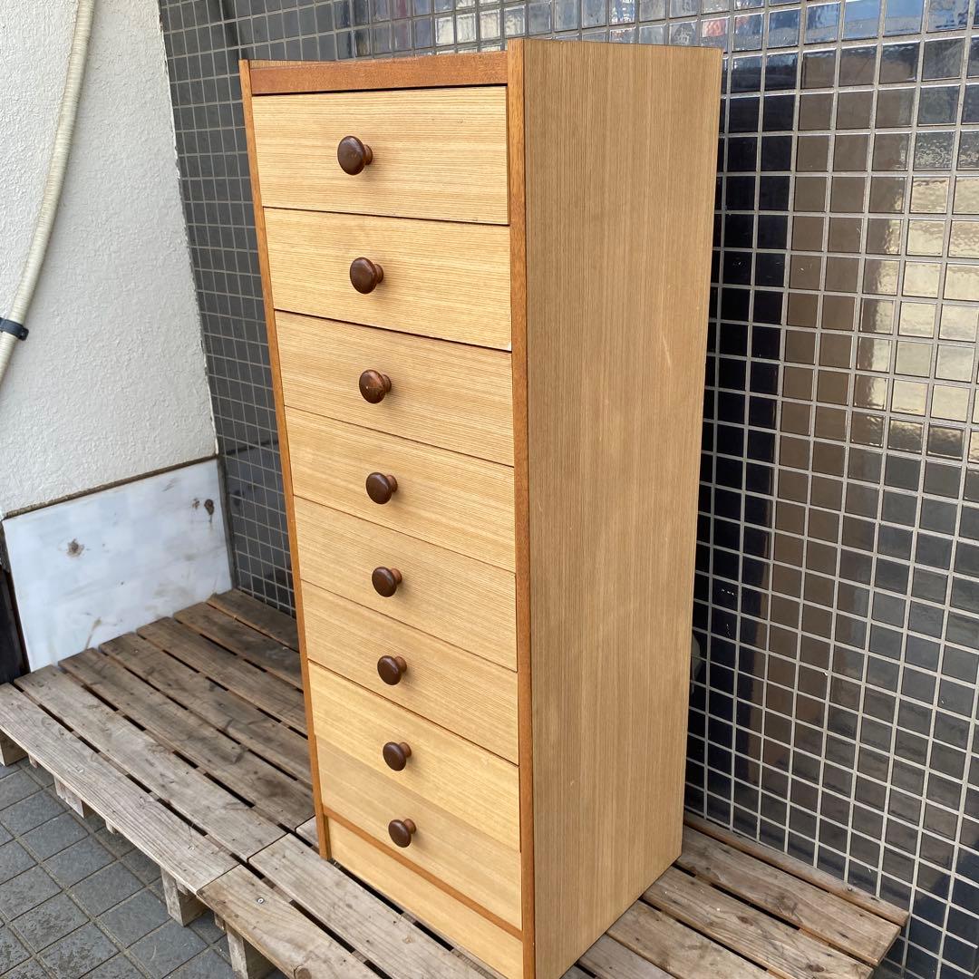 昭和レトロ 木製8段チェスト 引き出し 収納 家具 インテリア
