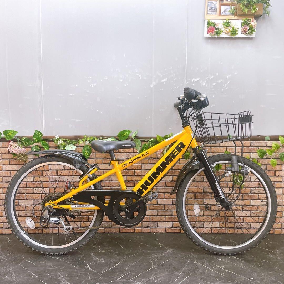 【75】子供用自転車 子供車 HUMMER イエロー 22インチ