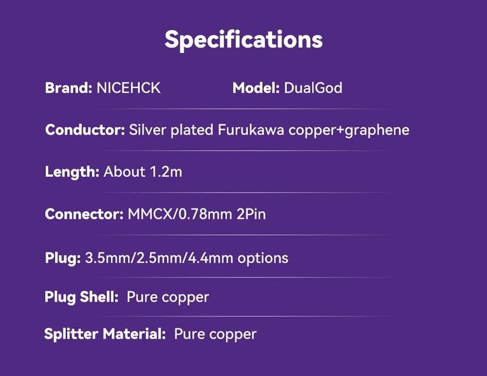 高音質 NiceHCK DualGod 2Pin 4.4mm【未使用、おまけ付】